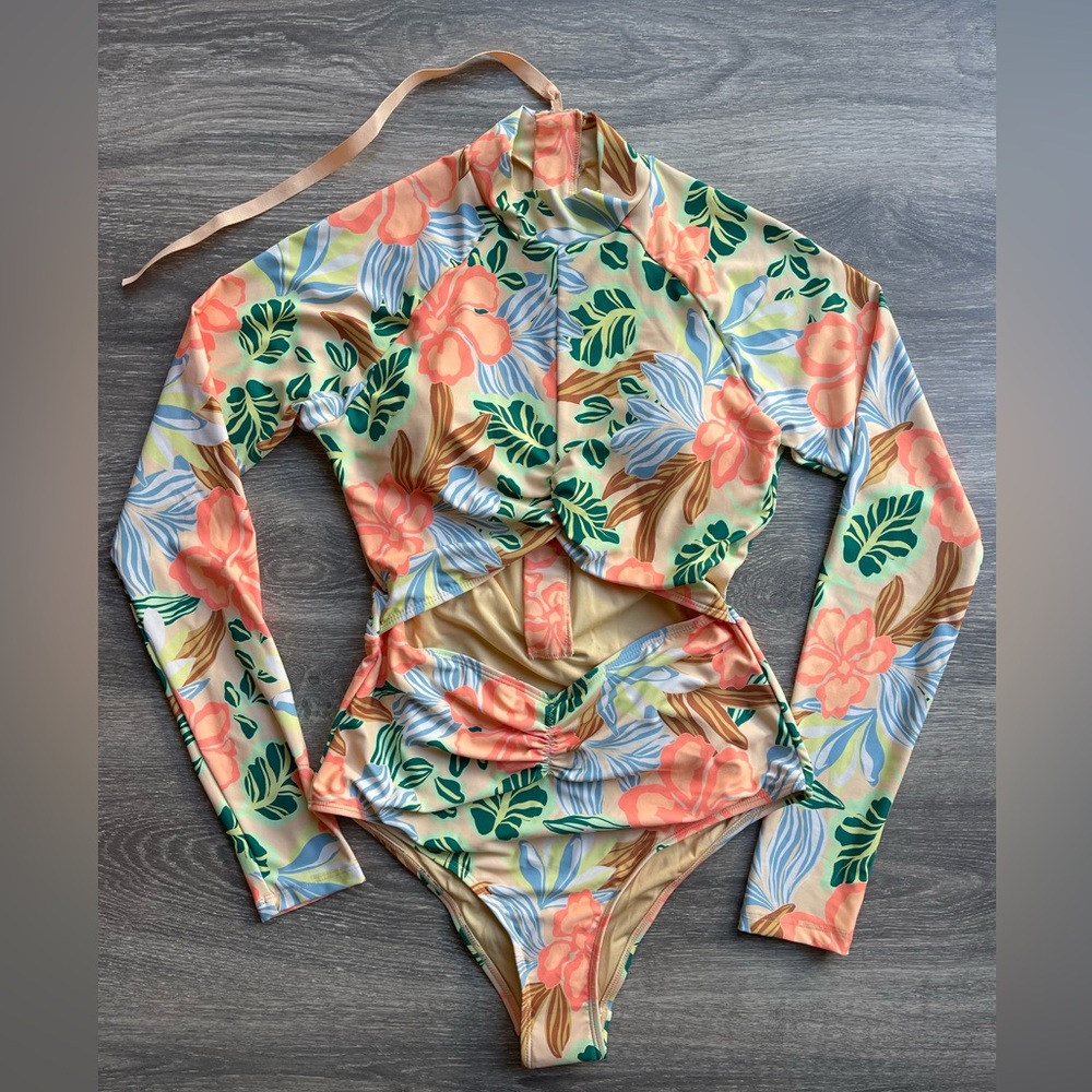 Rip Curl Follow the Sun L/S Surfsuit, light orange - Picture 2 of 8